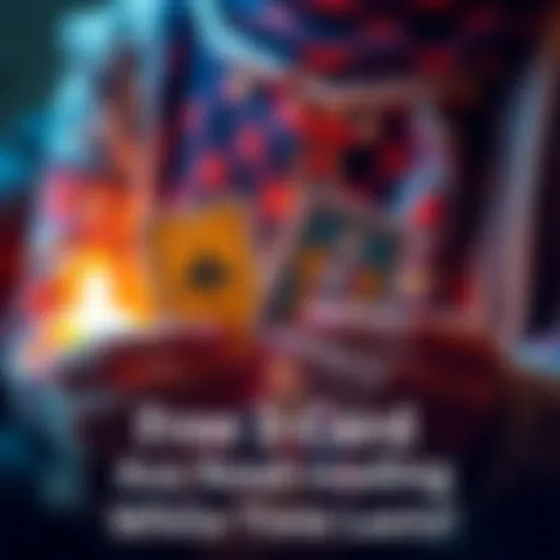 A person holding tarot cards with three cards visible, inviting viewers to ask questions for a free reading.