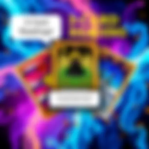 A colorful display of three tarot cards with a mystical background, promoting free readings. A text bubble shows 'Comment dm with your question!'