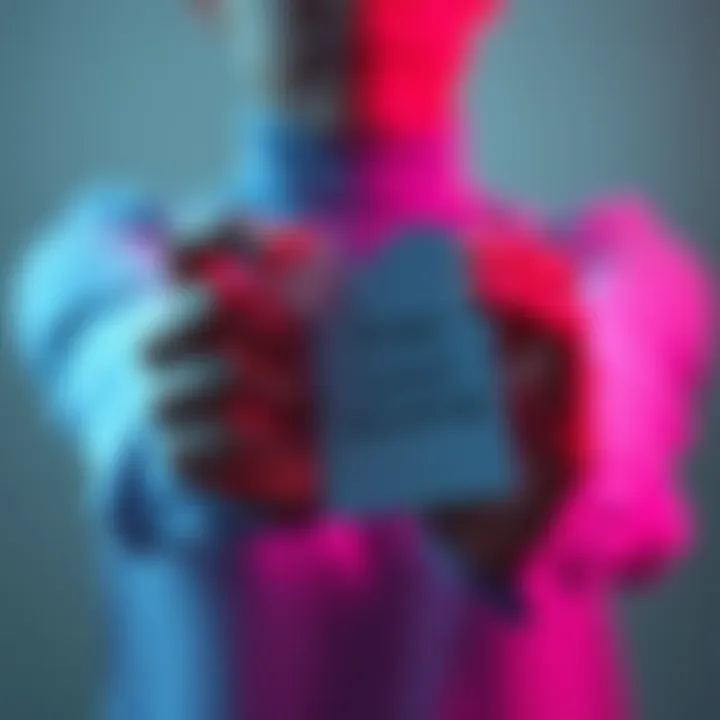 A person holding a heart-shaped card with the text 'Free Love Reading'.