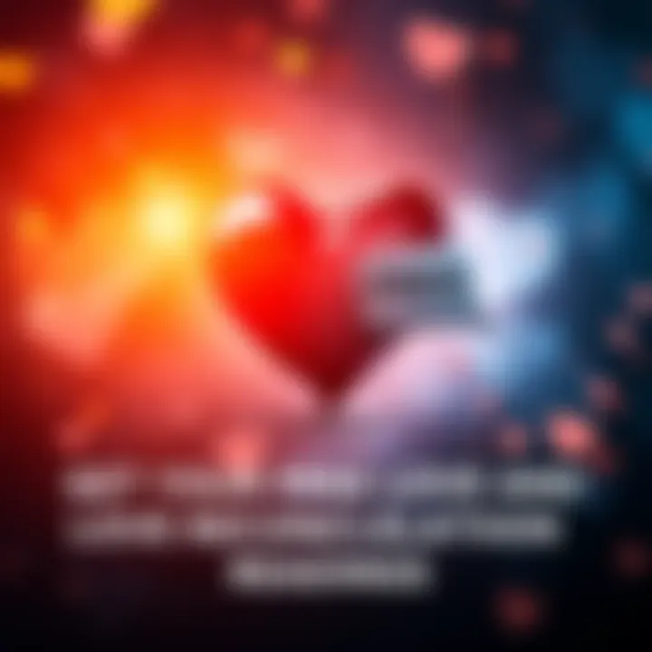 A heart symbol with a message bubble indicating free love and reconciliation readings.