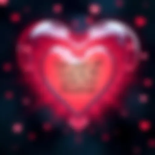 Free Love Readings Promotion A heart symbol with messages about free love readings and relationship insights