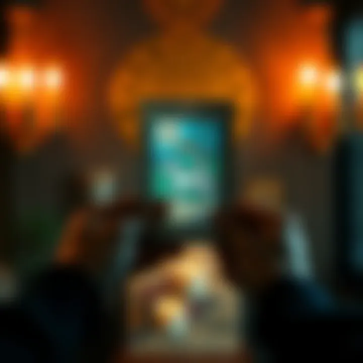 A person holding a tarot card with a glowing background, inviting questions for personalized readings