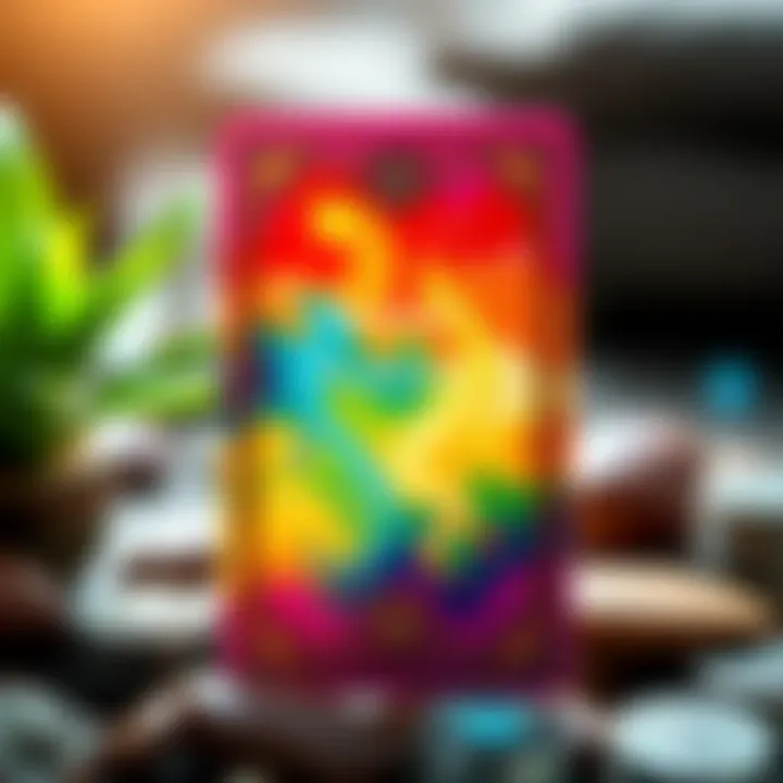 Free Oracle Card Reading A colorful oracle card from Doris Wenzel's Rainbow Card set featuring uplifting affirmations related to chakras