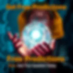 A psychic with a crystal ball inviting people to ask questions via direct message.