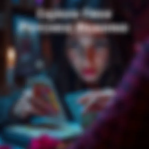 Person looking at tarot cards for psychic reading