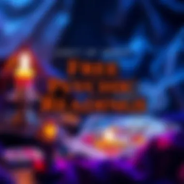 A colorful graphic inviting people to join for free psychic readings, featuring tarot cards and a mystical background.