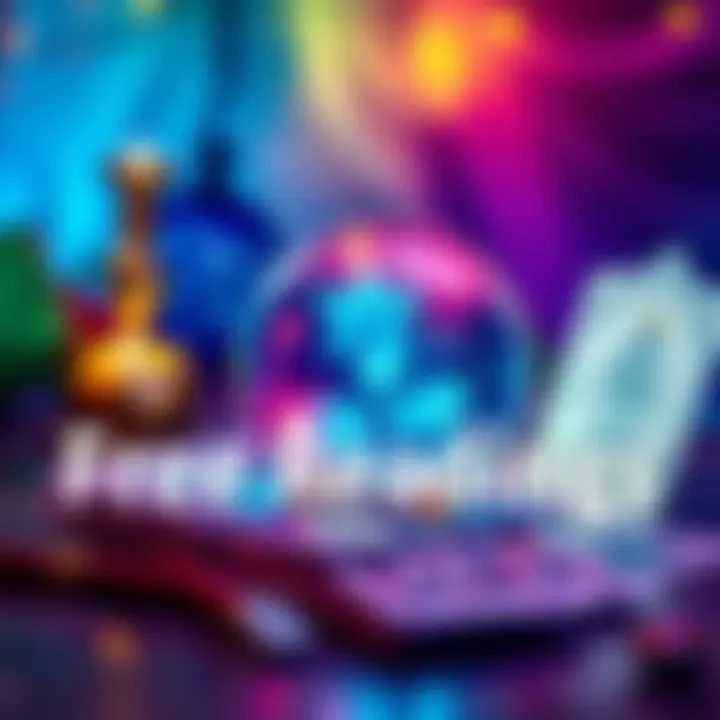 A vibrant graphic featuring a crystal ball and tarot cards, inviting people to take advantage of free readings for personal insights.