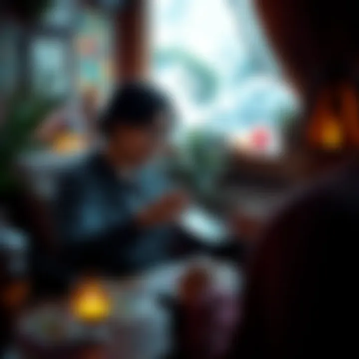 A person getting a tarot reading in a cozy, private chat setting with cards spread out.