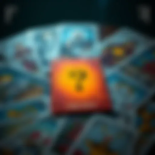 A tarot card spread with one card highlighted and a question mark, symbolizing a single question tarot reading.