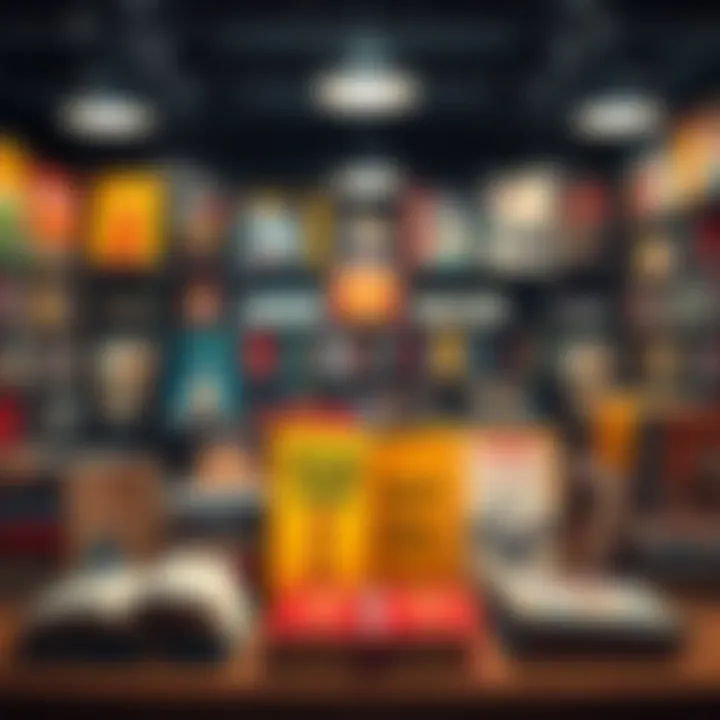 Free Books and Reading A collection of colorful book covers displayed on a table inviting readers to enjoy free readz.