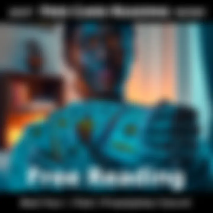 A person holding tarot cards with a serene expression, preparing for a card reading session, surrounded by a calming atmosphere.