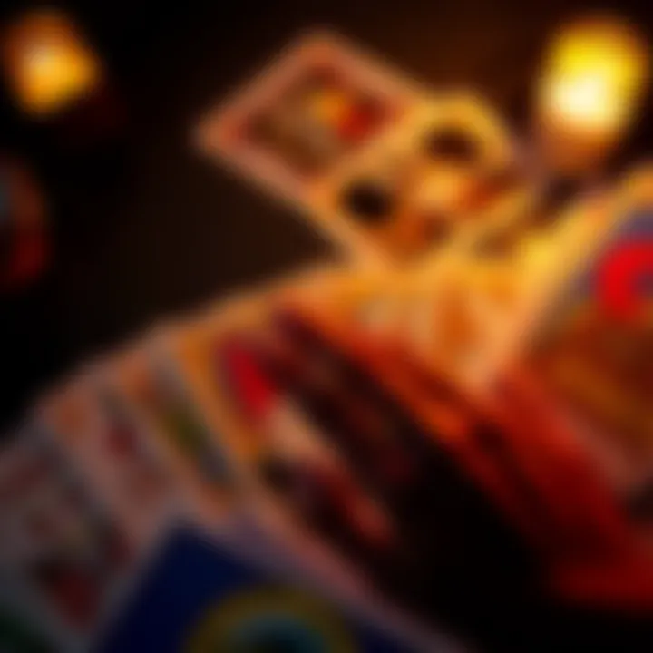 Colorful tarot cards laid out with a person's hand asking a question, inviting others to join the card reading in the comments