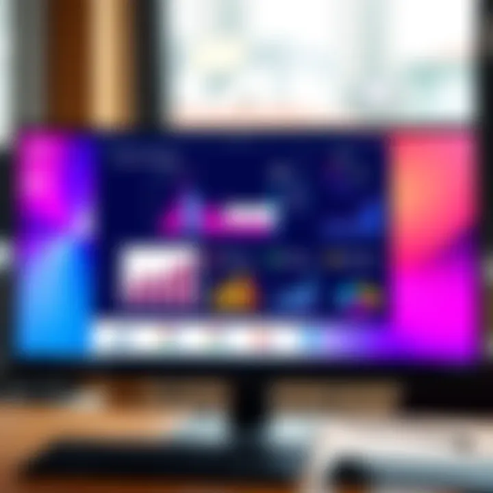 A computer screen displaying various colorful charts being created on a web platform