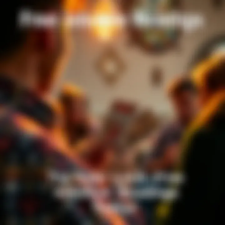 A person with tarot cards offering intuitive readings to a small group of people