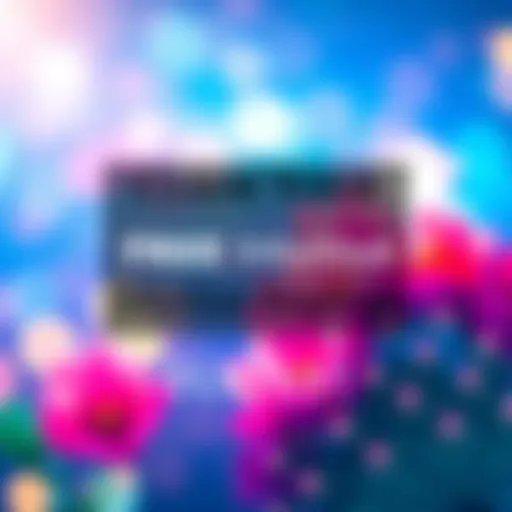 Free Intuitive Readings Promotion Graphic showing vibrant colors with the text inviting people to claim free divine intuitive readings