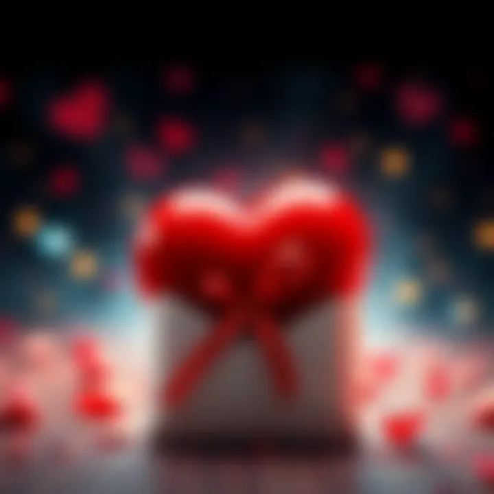 An invitation graphic showing a heart with a letter, promoting a free love letter reading service