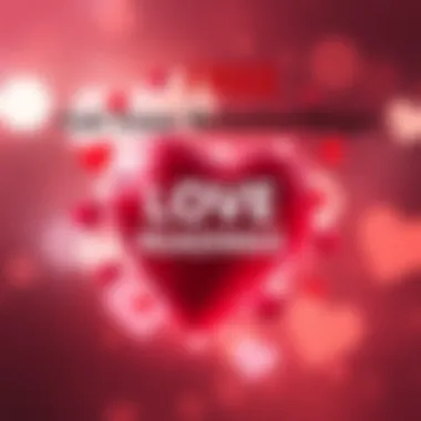 Graphic showing a heart with love symbols around it. The text invites people to get free readings about love and relationships by commenting their country and favorite food.