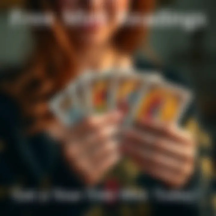 A person holding tarot cards with a question in mind for a mini reading