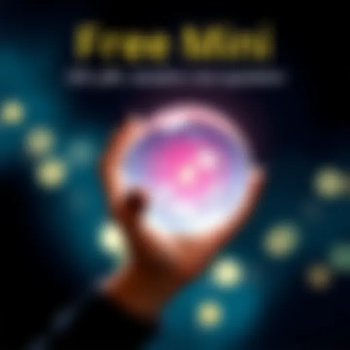 A hand holding a crystal ball with sparkles around it, symbolizing guidance and reflection on one question.