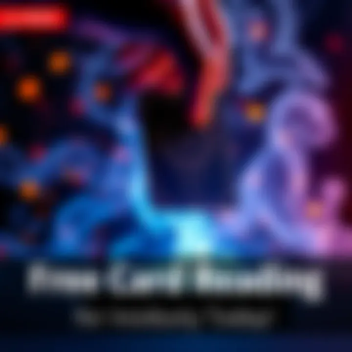 A tarot card being drawn from a deck with a mystical background, symbolizing insight and guidance