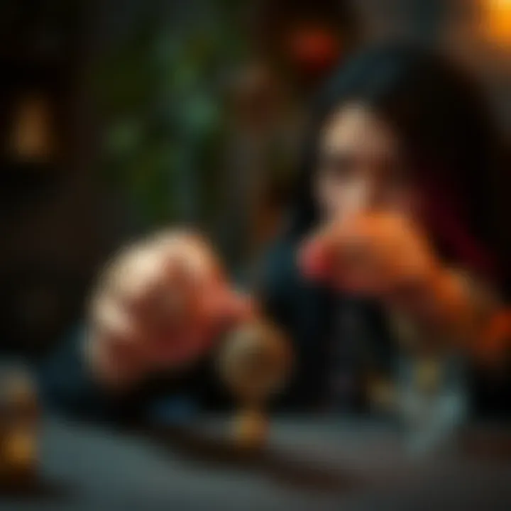 A tarot reader offers a pendulum for yes or no questions, inviting people to ask about their future through direct messages.