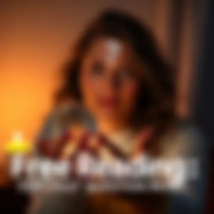 Free Reading Offer A person holds a crystal ball and looks thoughtful, with a question mark above their head. The setting is calm and inviting, suggesting insight and connection.