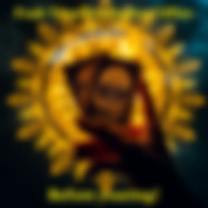 Free Reading Offer Person holding a tarot card with a glowing background