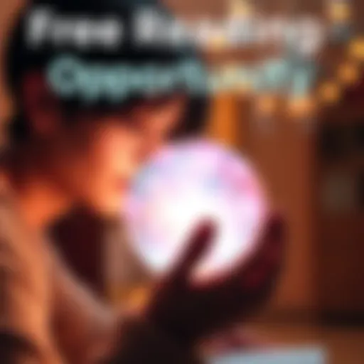 A person looking at a crystal ball, symbolizing insights into relationships, with a warm background setting.