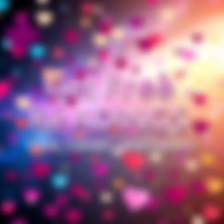 A vibrant graphic inviting people to get free readings on love, career, and family with hearts and stars background.