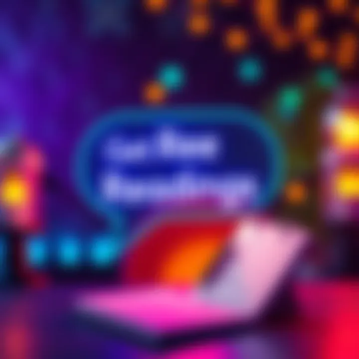 A colorful graphic inviting people to comment for free readings, with a speech bubble and a notepad symbolizing feedback.