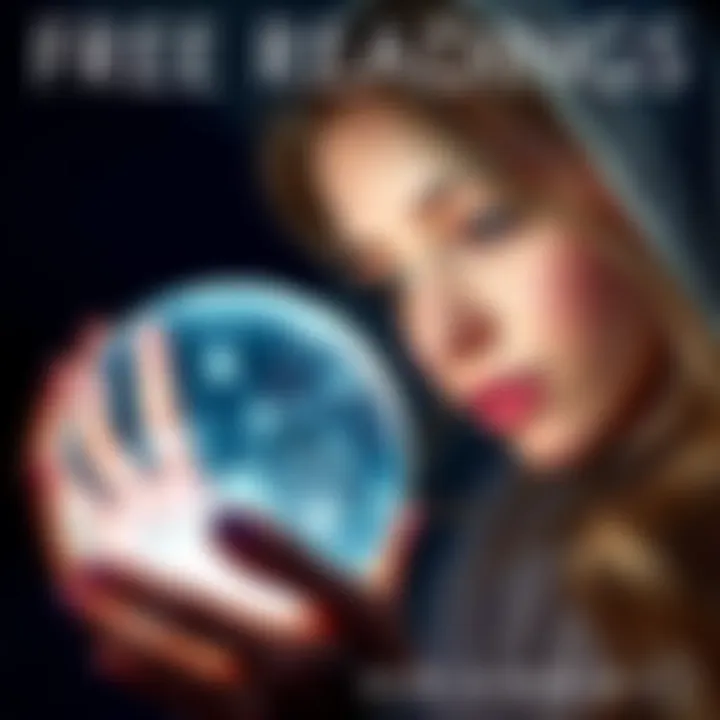 A person looking at a crystal ball with a serene expression, symbolizing the search for clarity and guidance in life.