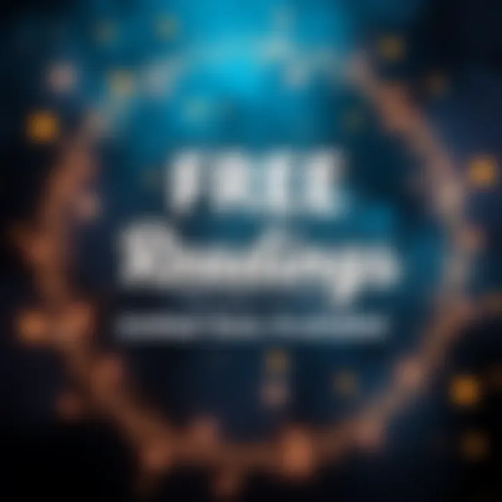 Graphic showing an invitation for free readings with a welcoming message and a sparkly design