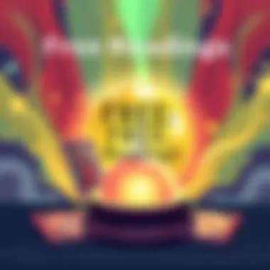 Free Readings Offer A vibrant illustration showing tarot cards and a glowing crystal ball, inviting people to ask their first question for free.