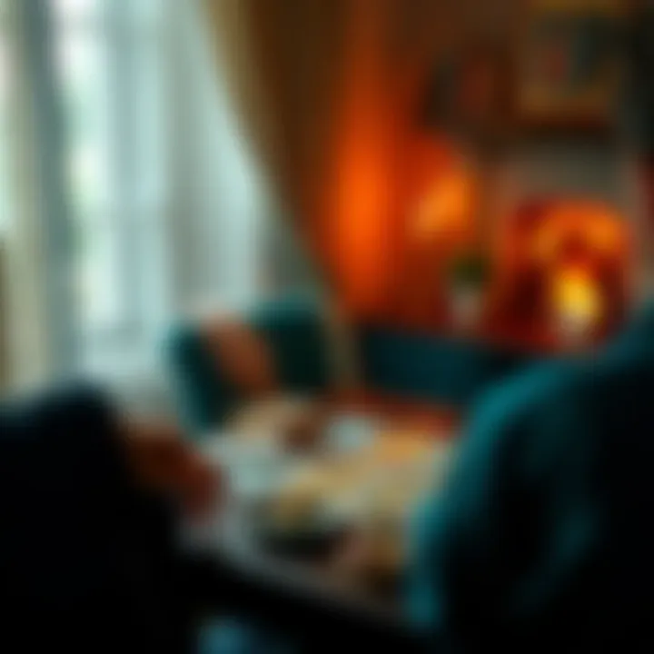 A person sits at a table with tarot cards spread out, inviting others to ask questions for free readings.
