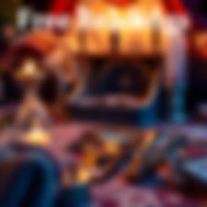 Free Readings Promotion A cozy setting with tarot cards and crystals, inviting people to get free readings and connect for guidance.