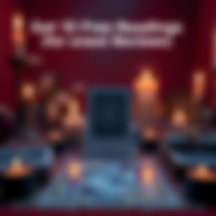 Aty offers ten free readings for honest reviews with tarot cards and candles in the background