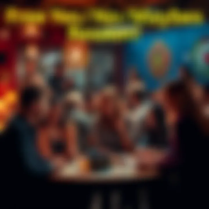 A group of people engaging in a free reading session, asking questions and sharing initials, with tarot cards and a welcoming atmosphere.