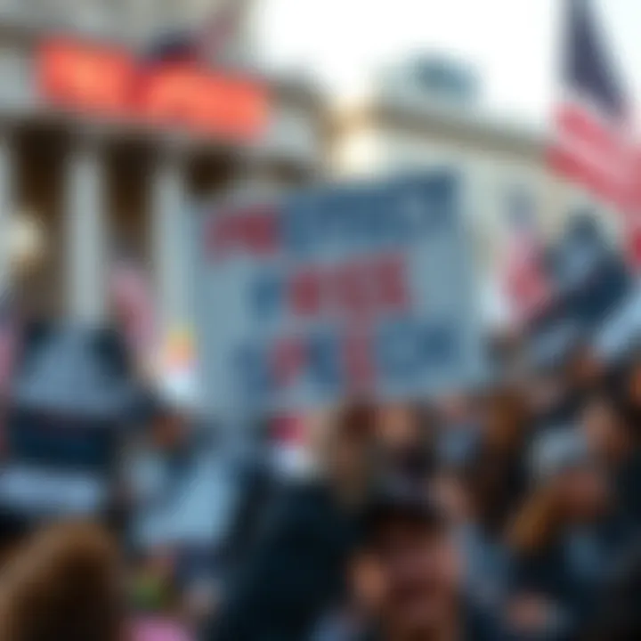 Free Speech in America A person holding a sign that reads 'Protect Free Speech' at a rally, symbolizing concerns about free speech rights in the U.S.