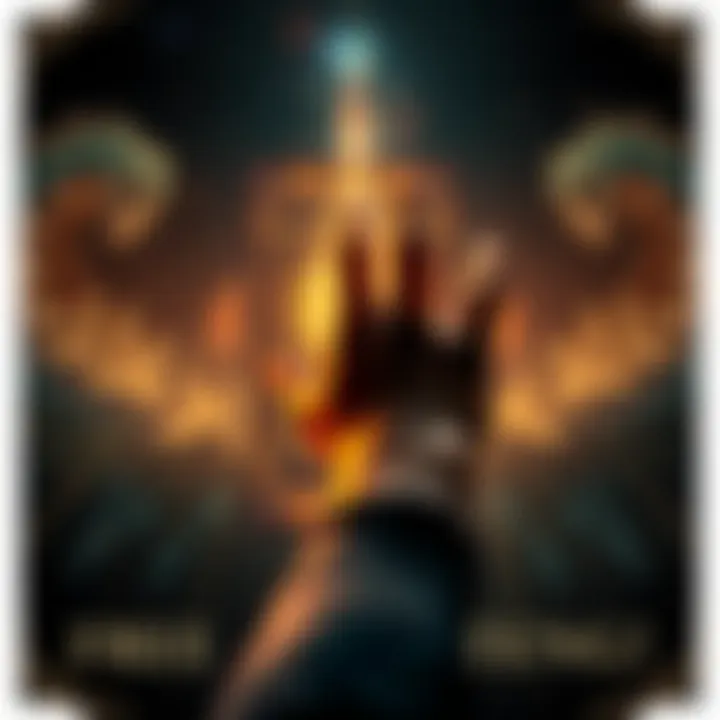 A tarot card with a glowing aura and a hand reaching for it, symbolizing free yes/no tarot readings.