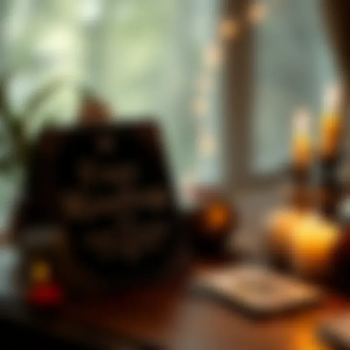 Free Tarot Readings Announcement A beginner tarot reader offers free sessions with tarot cards and a welcoming sign for questions.