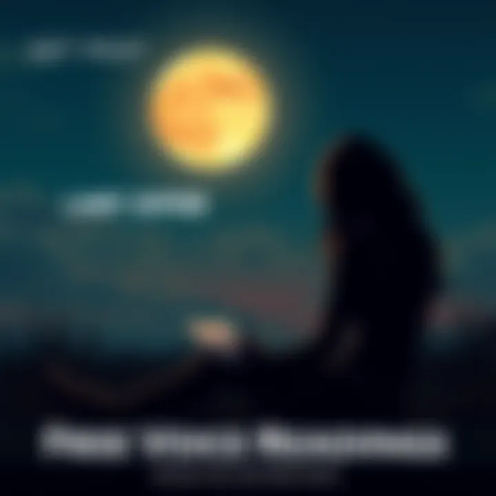 Free Voice Reading Offer A person sitting under a moonlit sky, writing down initials and a question for a voice reading, with a glowing moon above them.