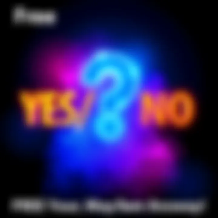 A colorful graphic showing a question mark with the words Yes, No, and Maybe around it, inviting participation.