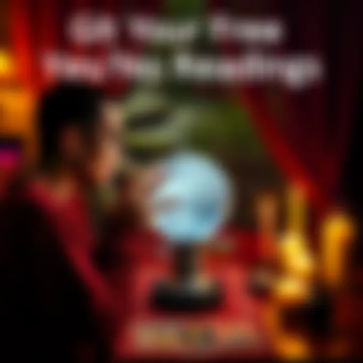 A person consulting a crystal ball for Yes/No answers in a cozy setting with candles and tarot cards