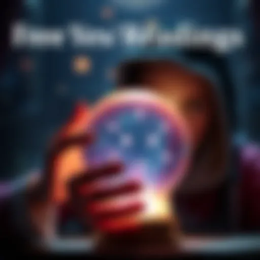 A person looking at a crystal ball and contemplating questions for free yes/no readings