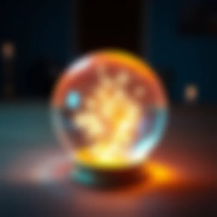 Graphic showing a crystal ball and a question mark with a sparkle effect, inviting people to comment their questions for a free reading