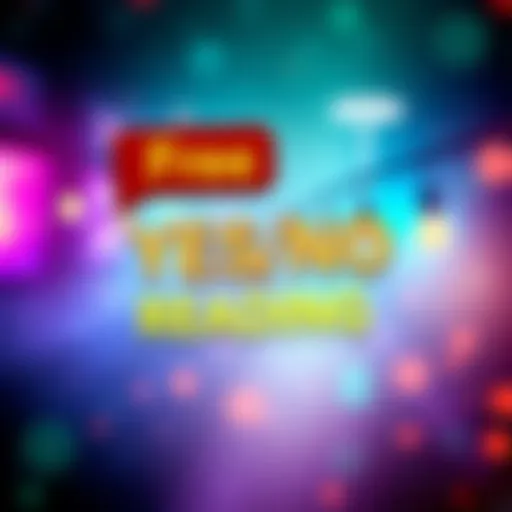 A colorful graphic showing a chat bubble with the words YES, NO, and MAYBE, inviting people to ask questions in the comments for free readings.