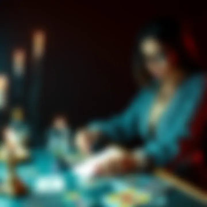 Tarot Babe offering a Yes or No tarot reading with cards on a table