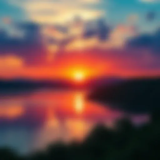 A serene landscape featuring a sunrise over a calm lake, symbolizing hope and freedom amidst challenges.