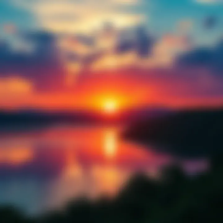 A serene landscape featuring a sunrise over a calm lake, symbolizing hope and freedom amidst challenges.