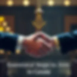 A Freemason symbol with a handshake representing friendship and connection